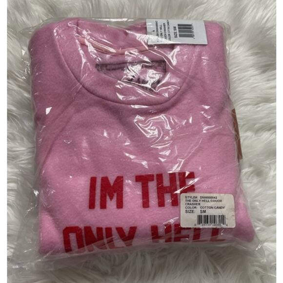 (S) NWT Daydream Nation The Only Hell Fleece Pullover Pink Small - Picture 8 of 8